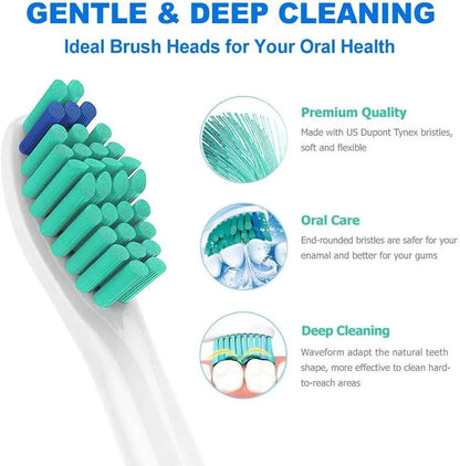4-32pcs  Replacement Toothbrush Heads Compatible with Philips Sonicare Electric Brush Head 1100 2100 4100 4300 5100 5300 6100 Beauty World Shop