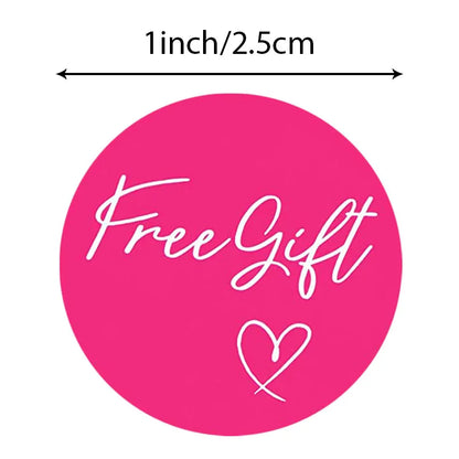 100-500pcs Free Gift Letters Labels Sticker Stationary Supplies Pink Thank You Sticker for Small Business Package Card 1 inch Beauty World Shop