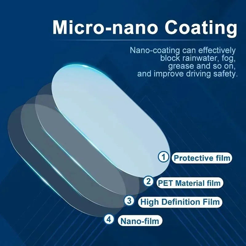Car Rearview Mirror Protective Film Anti Fog Membrane Anti-Glare Waterproof Rainproof Car Sticker Clear Film Beauty World Shop