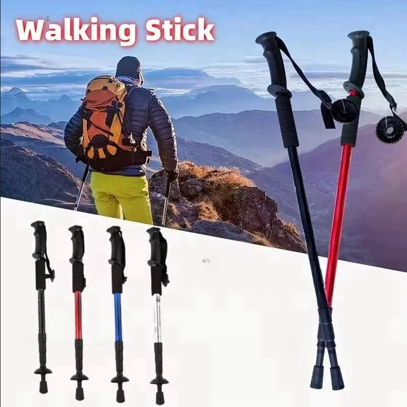 Trekking Poles Shock Absorption Foldable Ultralight Hiking Pole Suitable For Outdoor Camping Mountaineering Backpacking And Trip Beauty World Shop