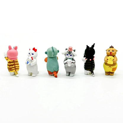 Mofusand Cats Wearing Sanrio Characters Clothes Holding Dolls Cute Figure Blind Box My Melody Kuromi Cinnomoroll Hello Kitty Beauty World Shop