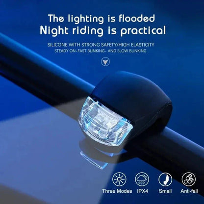 Bike Light Set Silicone Waterproof Bicycle Head Front Lamp and Taillight Flashlight for Bike Warning Lights Beauty World Shop