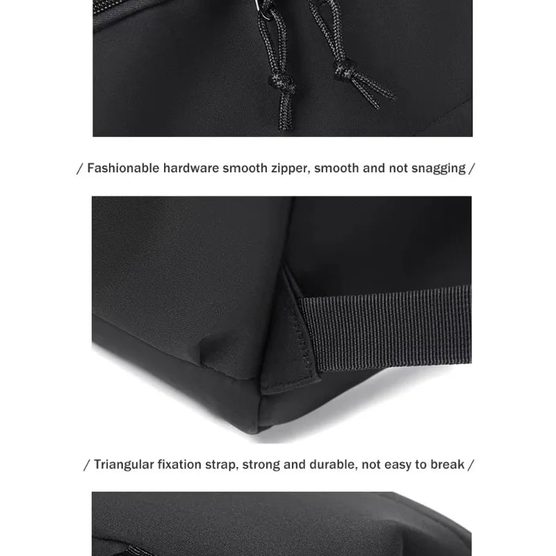 One 15 Inch Polyester Waterproof Solid Color Simple Men's Backpack Fashion Couple Student Computer Backpack Beauty World Shop