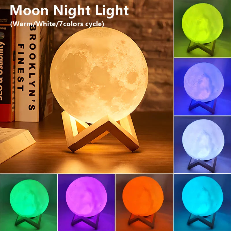 Book Light LED Moon Light Galaxy Light, Moon Night Light, Girl, Boy, Child Birthday Gift, Bedroom Decoration Indoor lighting Beauty World Shop