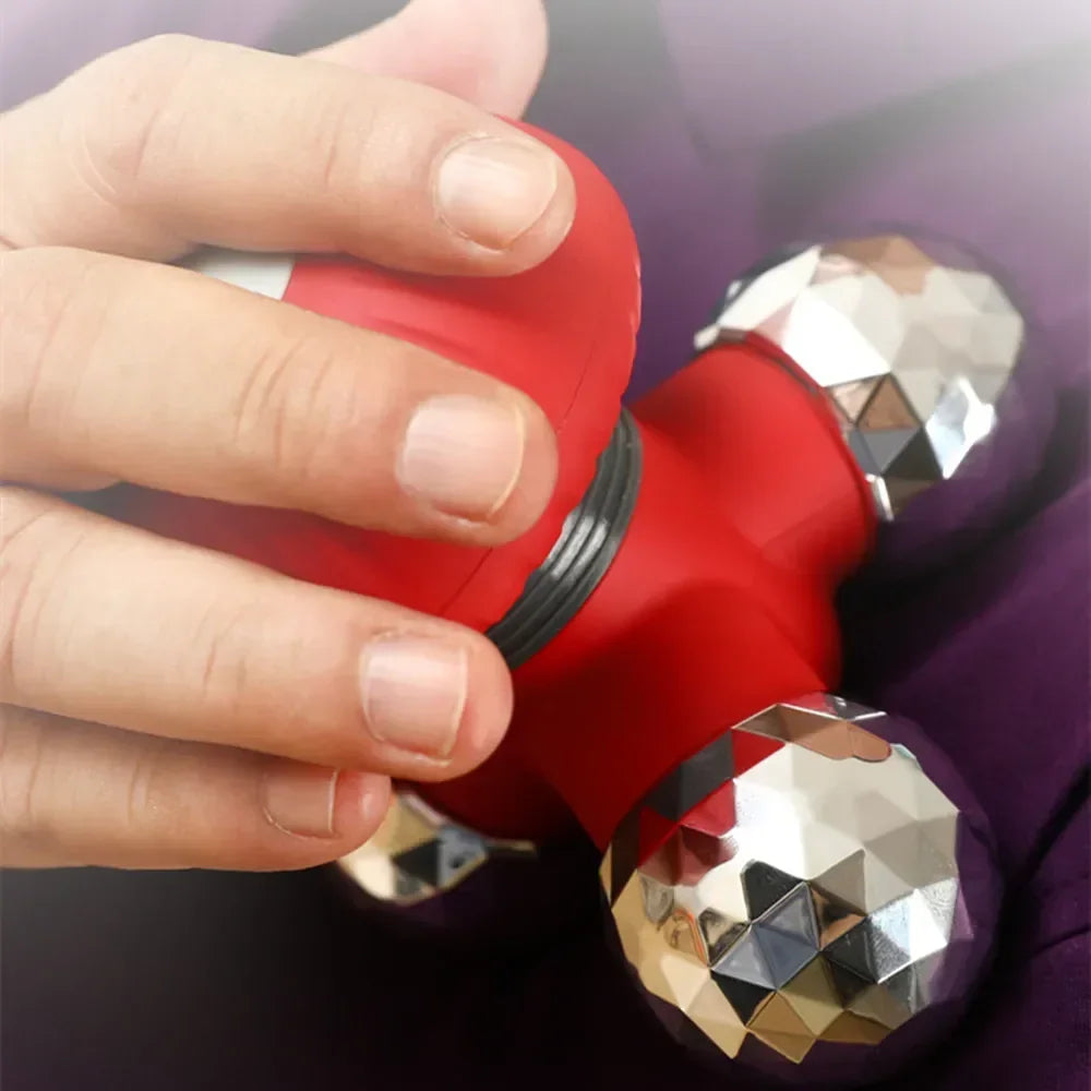 New 4 in1 Handheld Vibrating Massager with 3 Kneading Massage Heads for Self Massage Relaxation or Muscle Tension Mini Massager Beauty World Shop