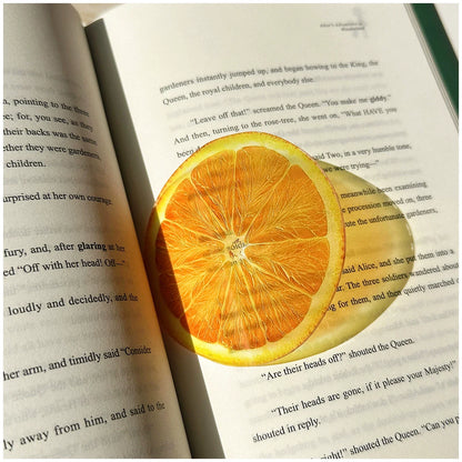 New exquisite transparent acrylic apple bookmark reading mark gift cute grape tomato bookmark toy Beauty World Shop