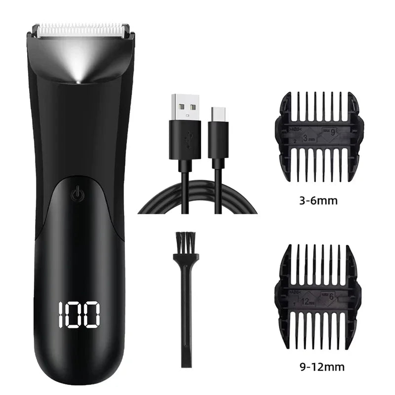 Men's body trimmer, electric shaver, electric inguinal and hair trimmer, ceramic blade male hygiene shaver trimmer, full body Beauty World Shop