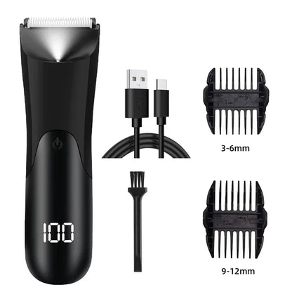 Men's body trimmer, electric shaver, electric inguinal and hair trimmer, ceramic blade male hygiene shaver trimmer, full body Beauty World Shop