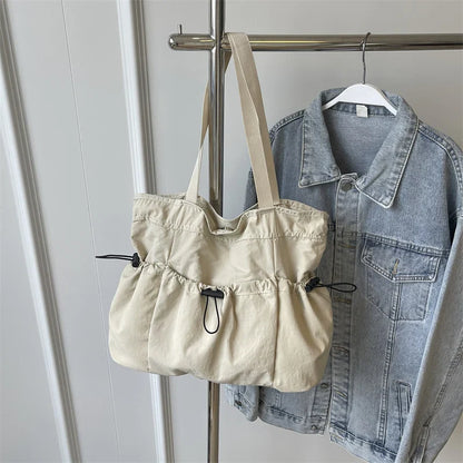 1 Piece Large Capacity Tote Bag fashion Shoulder Canvas Bag Work Commuting Bucket Bag Home Accessories Store