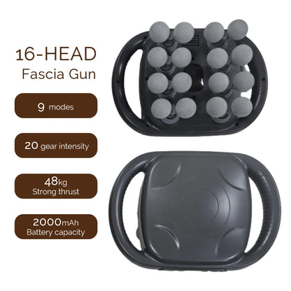 42-Heads Fascia Gun High-Frequency Vibration Body Massage Gun Back and Waist Massager Neck Shoulder Massager Muscle masajeador Beauty World Shop