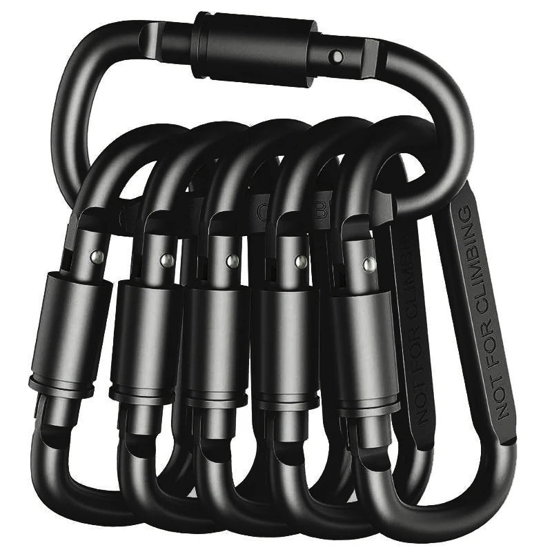 4-6PCS Carabiner Set For Key Camping Survival EDC Outdoor Keychain Clip  Alloy Aluminum Tactical Caribiner Hook Karabiners Beauty World Shop