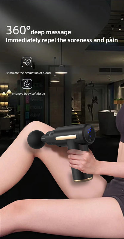 New Upgraded Portable Massage Gun Deep Tissue Muscle Relief Rechargeable Battery, Ideal For Back & Neck,Gift For Everyon Beauty World Shop