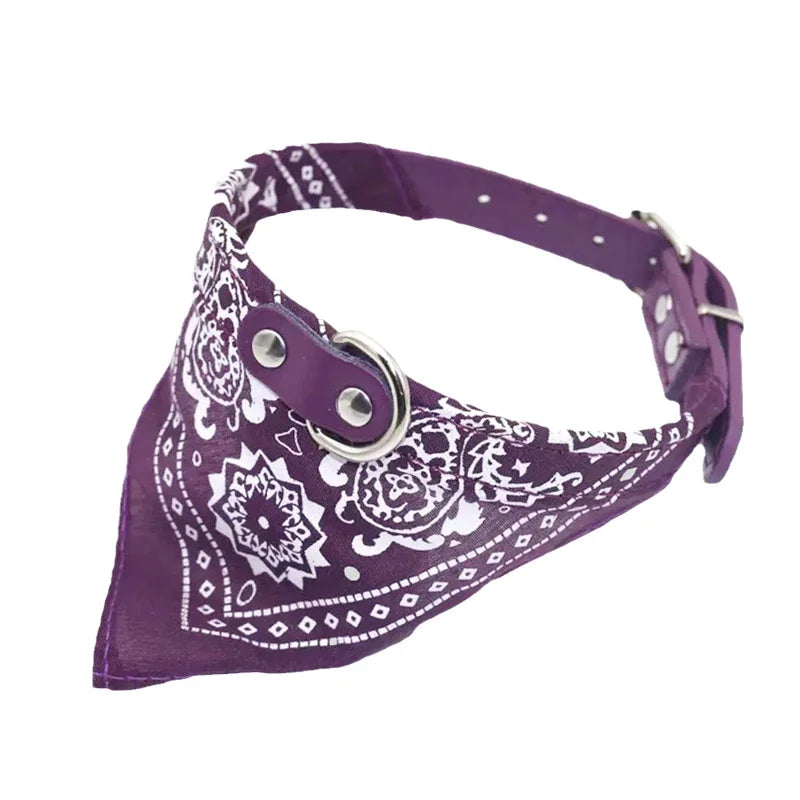 PU Cat Dog Collar with Scarf for Small Medium Dogs Chihuahua Corgi Puppy Adjustable Collars Pet Supplies accesorios para perros Beauty World Shop