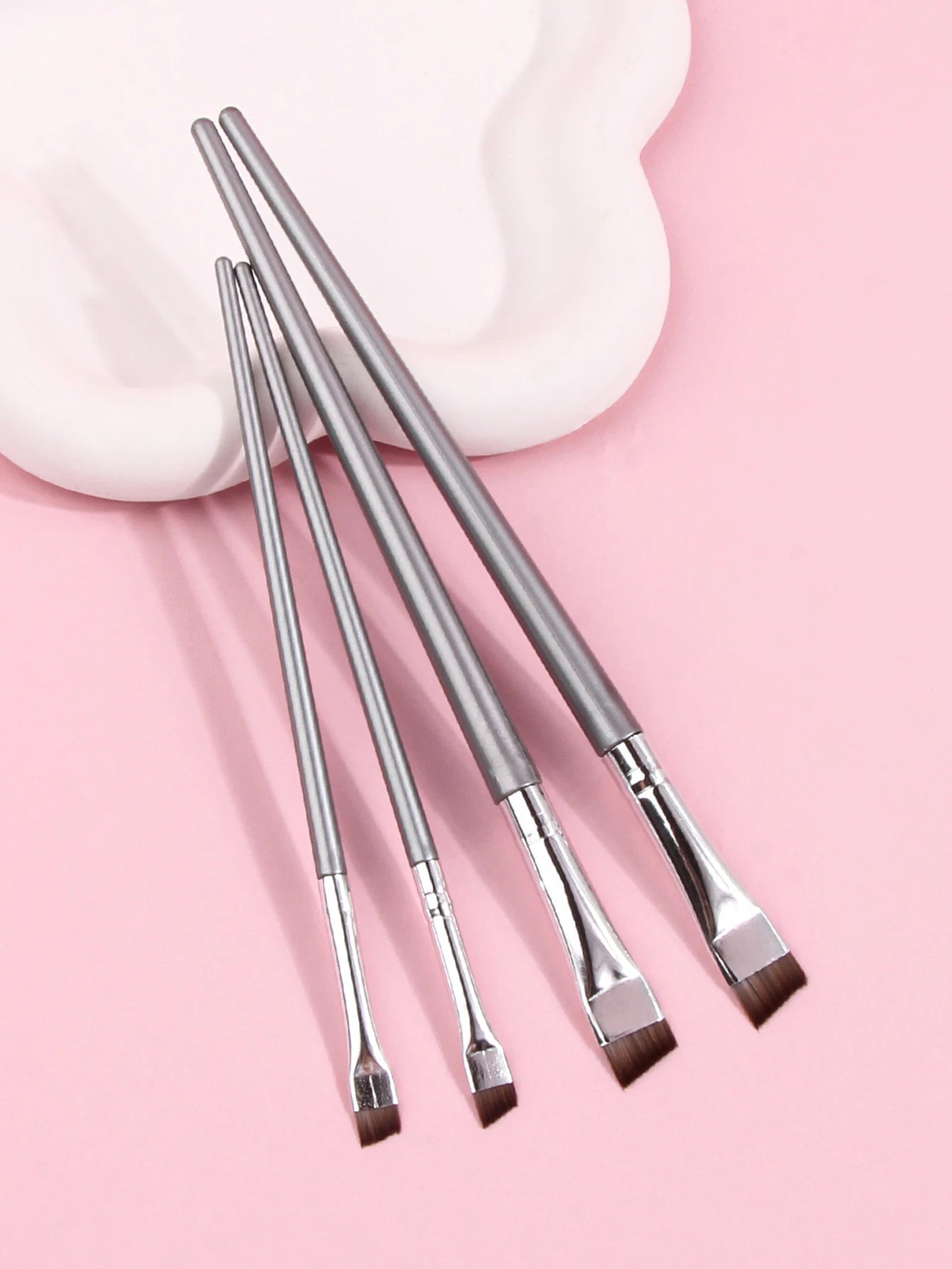 4PCS Liquid Eyeliner Brush Ultra Thin Fine Oblique Angle Flat Head Eyebrow Brush Beauty World Shop