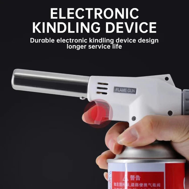 Portable Flame Gun, Cooking Spontaneous Combustion Butane Gas Torch, Lighter, Welding Burner, Gas Torch Barbecue Camping Cooking Beauty World Shop