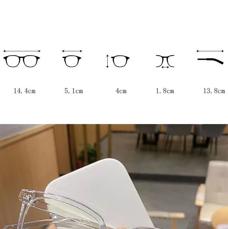 Anti-blue Light Glasses for Women with Regular Eyeglass Frame Finished Retro Flat Light Frame Beauty World Shop