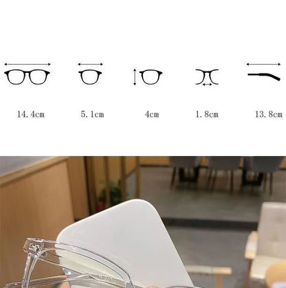 Anti-blue Light Glasses for Women with Regular Eyeglass Frame Finished Retro Flat Light Frame Beauty World Shop