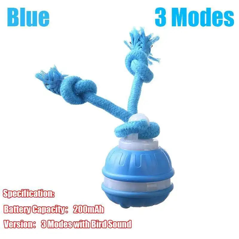 Interactive Dog Toys Smart Rolling Ball With Rope Motion Activated Automatic Moving Squeaky Dog Training Puppy Chew Toy Balls Beauty World Shop