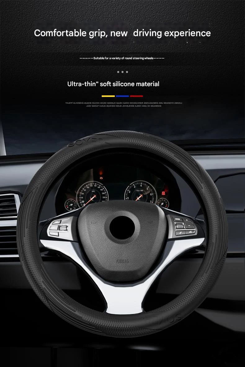 Summer fashion non-slip four-season universal soft silicone car steering wheel cover for men and women Beauty World Shop