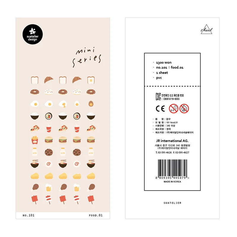 Korean Import Original Suatelier Collection Kawaii Daily Stickers Scrapbooking Diy Journal Stationery Sticker Deco Art Supplies Beauty World Shop