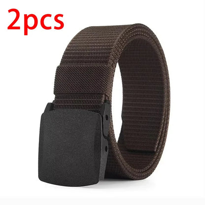 Men's Belt Outdoor Casual Canvas Belt Metal Free Training Nylon Tactical Belt With Pants Jeans Belt Sports Belts For Men Women Beauty World Shop