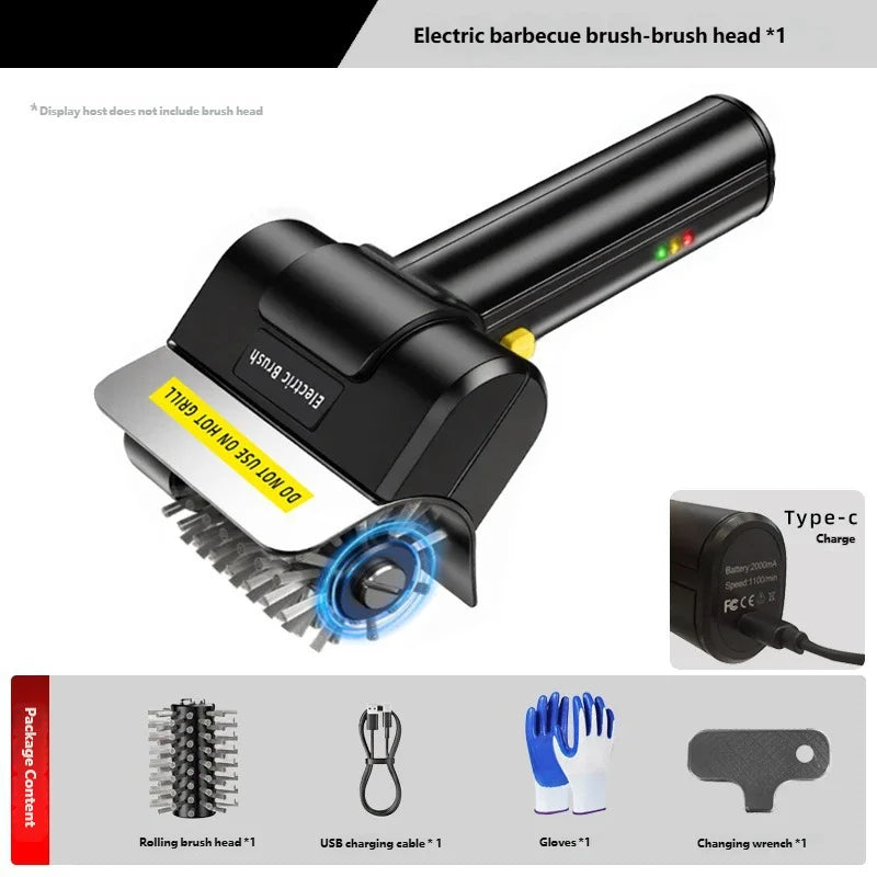 Electric Grill Brush Outdoor BBQ Handheld Grease Rack Tool Brush Stainless Steel Cleaner for Rust and Dirt Removal Beauty World Shop