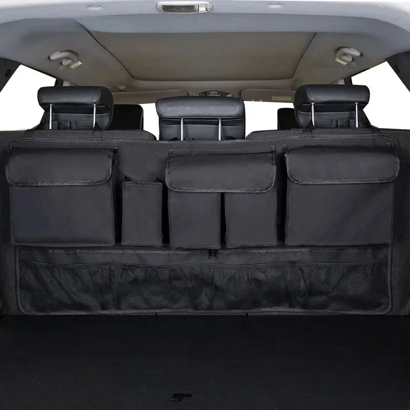 Back Seat Car Trunk Hanging Storage Bag Organizer With 9 Pockets Oxford Waterproof Multi-pocket Car Trunk Storage Bag Organizer Beauty World Shop