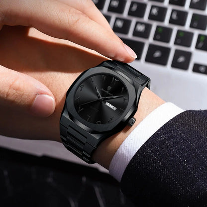 POEDAGAR Original Luxury Men's Watch Waterproof Week Date Fashion Men Wristwatch Quartz Stainless Steel Man Watches Reloj Hombre Beauty World Shop