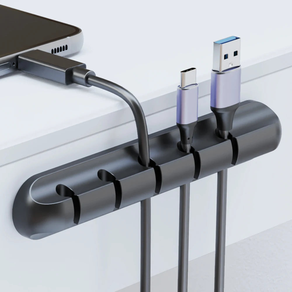 Adhesive Cable Holder Clips Cord Management Wire Organizer for Desktop USB Charging Cable Nightstand Power Cord Mouse Cable Beauty World Shop