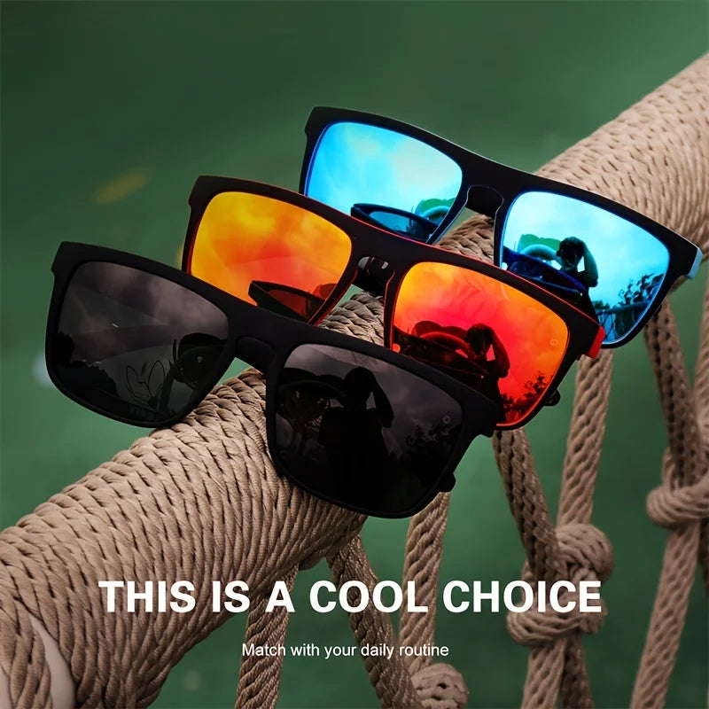 Fashion Vintage Square Polarized Sunglasses Men Women Driving Fishing Luxury Brand Designer Sun Glasses Driver's Eyewear UV400 Beauty World Shop