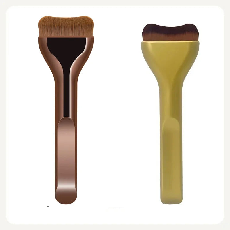 New 2Pcs Professional Foundation Makeup Brushes Soft Dense Hair for Blending Liquid, Cream Flawless Powder Makeup Beauty Tools Beauty World Shop