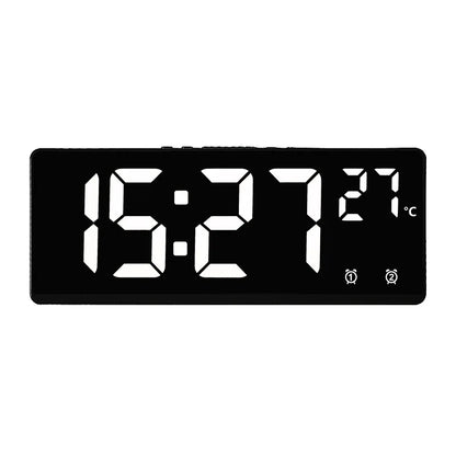 Creative Number Clock Color Nightlight Temperature Calendar Alarm Clock LED Large Number Electronic Clock Backlight Home Decor Beauty World Shop