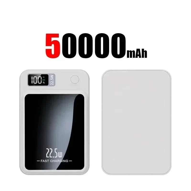 Lenovo Magnetic Wireless Power Bank 500000mAh PD22.5W Large Capacity Fast Charging External Battery For iPhone Huawei Samsung Beauty World Shop