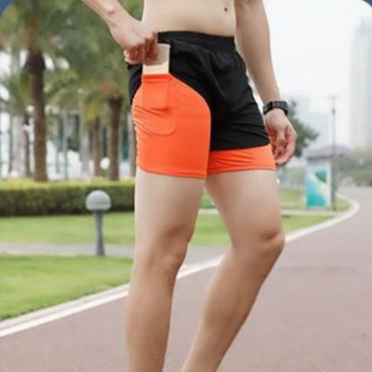 NEW Sport Shorts Men Sportswear 2 In 1 Short Pants Double-deck Beach Bottoms Summer Gym Fitness Training Jogging Running Shorts Beauty World Shop