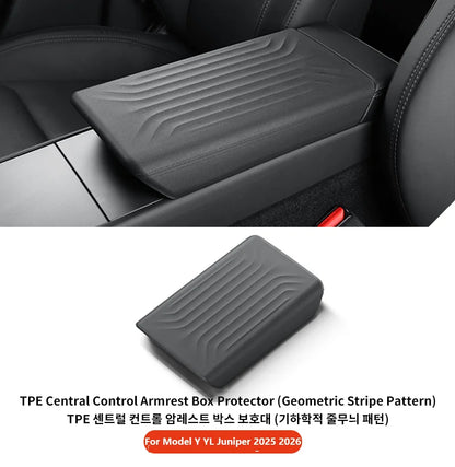 YZ For Tesla Model 3 Highland Y Juniper 2025-2026 Soft Center Console Armrest Pad Auto Central Armrest Box Cover Car Accessories Beauty World Shop
