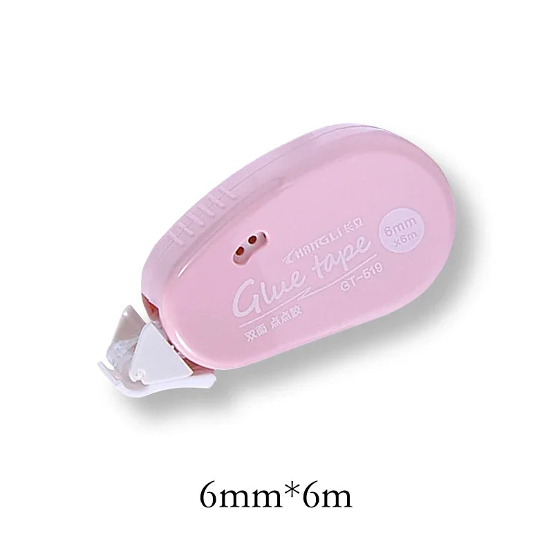 Journamm 6m*6mm Double Sided Adhesive Dots Glue Tape DIY Scrapbooking Collage Photo Album School Stationery Supplies Roller Tape Beauty World Shop