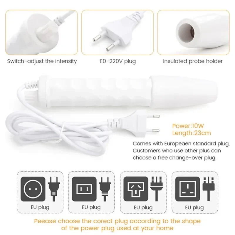 4 In 1 Handheld Electric For Face Skin Beauty Tools Portable High Frequency Facial Therapy Wand Acne Treatment Machine Neon Wand Beauty World Shop