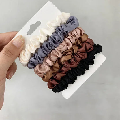6/12 PCS Elegant women's headband, rubber band, elastic band, softer than silk hair | Satin headband | Beauty World Shop