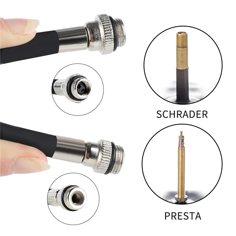 WEST BIKING 100Psi Mini Bike Pump Aluminum Alloy Bicycle Hand Air Pump Tire Inflator Schrader Presta Valve MTB Road Cycling Pump Beauty World Shop