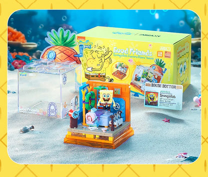 Spongebob Building Blocks Patrick Star Krusty Krab Squidward Tentacles Room Model Bricks Set Desktop Ornaments Kids Toys Gifts Beauty World Shop