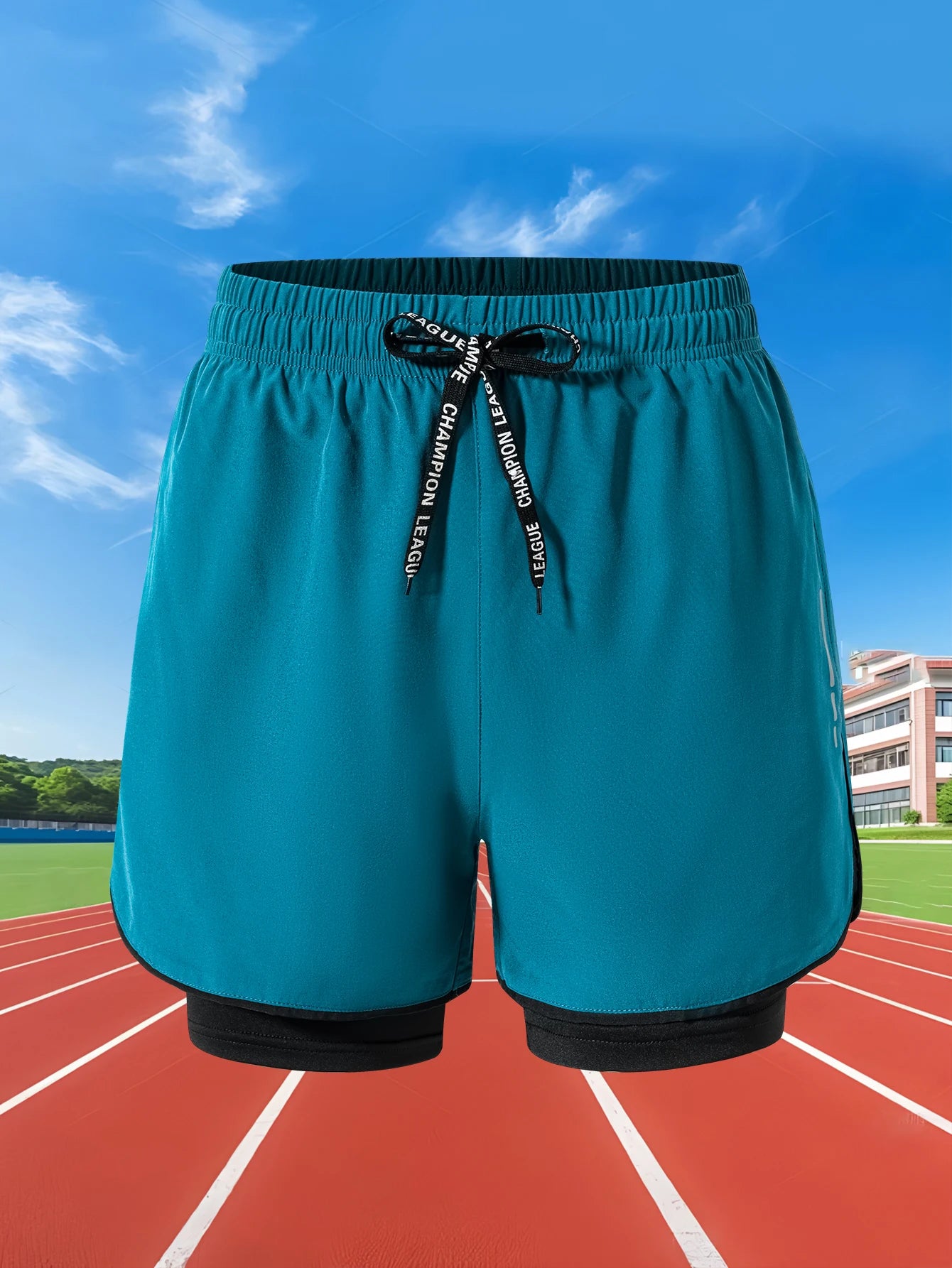 Summer Men Running Shorts Fitness Gym Training 2 in 1 Sports Shorts Quick Dry WorkoutJogging Double Deck Shorts Beauty World Shop