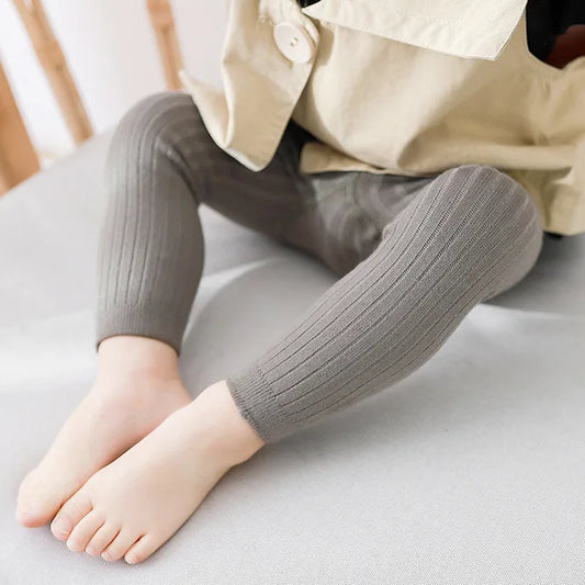 Spring Autumn Baby Boys Girls Pants Newborn Girl Leggings Tights Cotton Stretch Kids Children Knitting Trousers For 0 to 6Years THee STORE