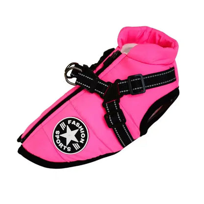 Large Pet Dog Jacket With Harness Winter Warm Dog Clothes For Labrador Waterproof Big Dog Coat Chihuahua French Bulldog Outfits Beauty World Shop