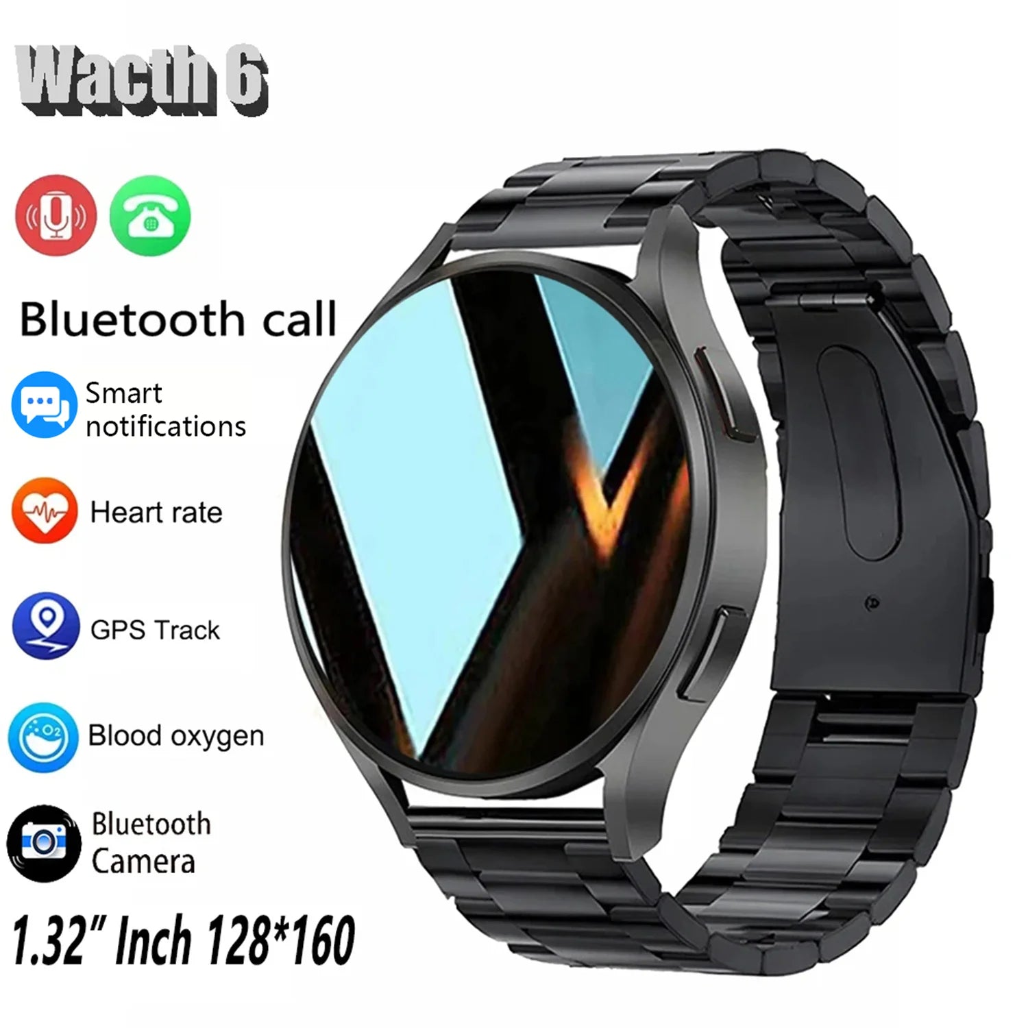 LAXASFIT 2025 New Smart Watch 6 Bluetooth Call Sports Health Monitoring Men Women Smart Watch Gift For Android IOS Beauty World Shop
