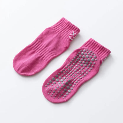 Simple Non-slip Breathable Yoga Socks Women Pilates Socks  Indoor Dance Fitness Gymnastics Professional Training Sports Socks Beauty World Shop