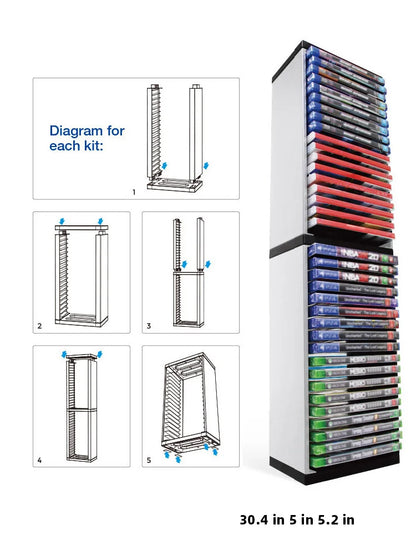 DATA FROG Host Disc Double-layer Storage Box Holder For PS5/PS4/Switch Disc Shelf for Xbox Series X Holder Accessories Beauty World Shop