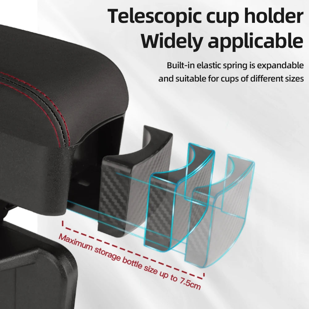Height Adjustable Car Center Console Gap Storage Organizer with Liftable Tray Elbow Support Armrest Pad for SUV Sedan Beauty World Shop