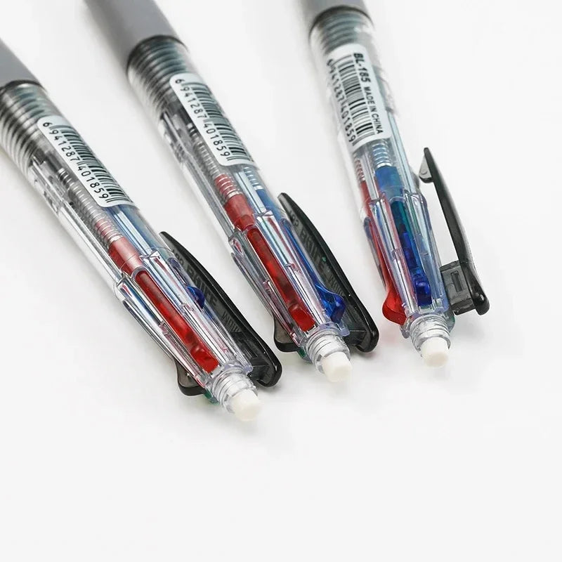 5 In 1 Multicolor Ballpoint Pens 4 Colors Ball Pen 1 Automatic Pencil With Eraser For School Office Writing Supplies Stationery Beauty World Shop