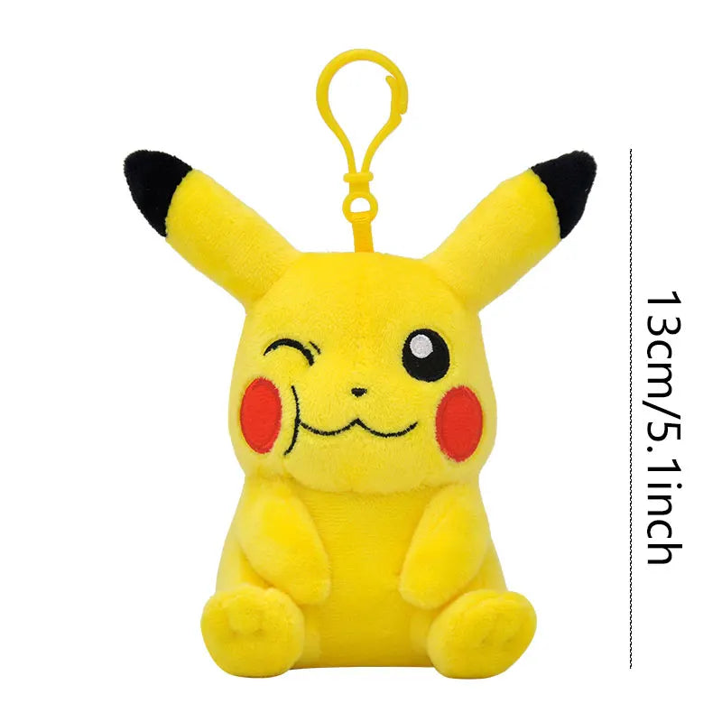Anime Pokemon Pikachu Mew Psyduck Squirtle Bulbasaur Kawaii Stuffed Plush Toys School Bag Backpack Pendant Doll Keychain Gift Beauty World Shop