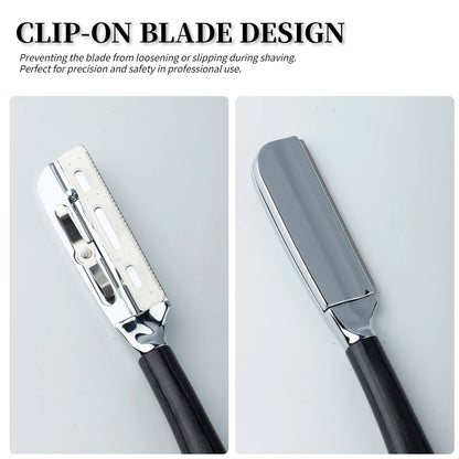 New Professional Baber Beard Straight Edge Shaving Razor Men Hair Removal Tools, Wooden Handle, Anti-Slip Grip for Home Shaving Beauty World Shop